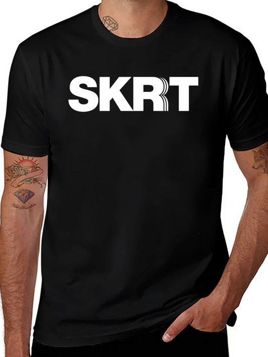 SKRT Graphic Print Black Short Sleeve T-Shirt