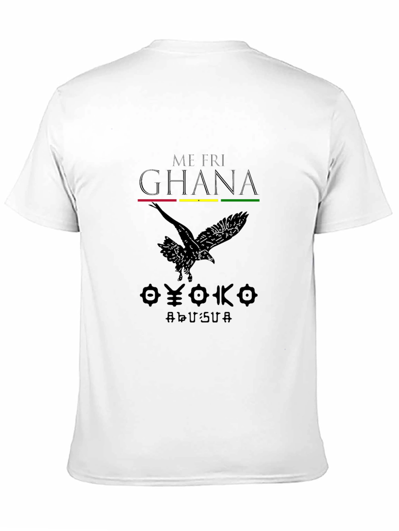 Ghana Print Black T-Shirt African Pride Tee