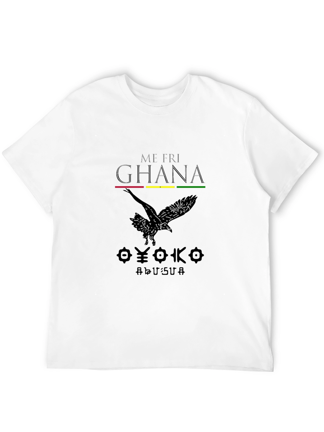 Ghana Print Black T-Shirt African Pride Tee