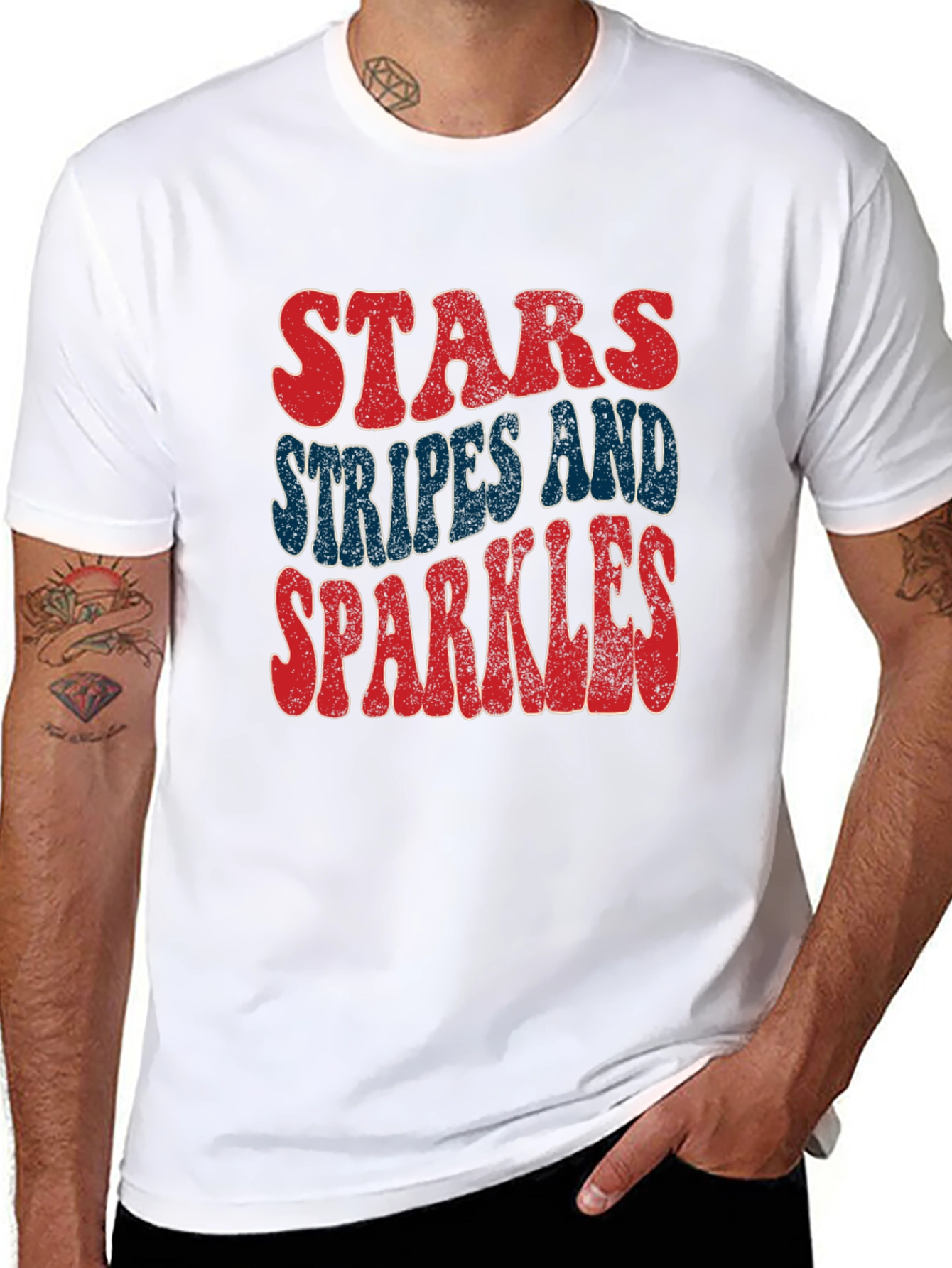Stars Stripes & Sparkles Graphic Tee