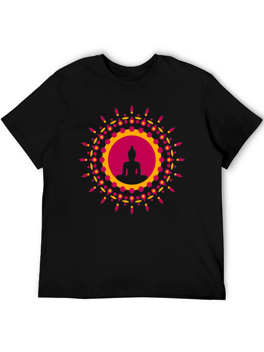Buddha Mandala Graphic Tee - Relaxed Fit