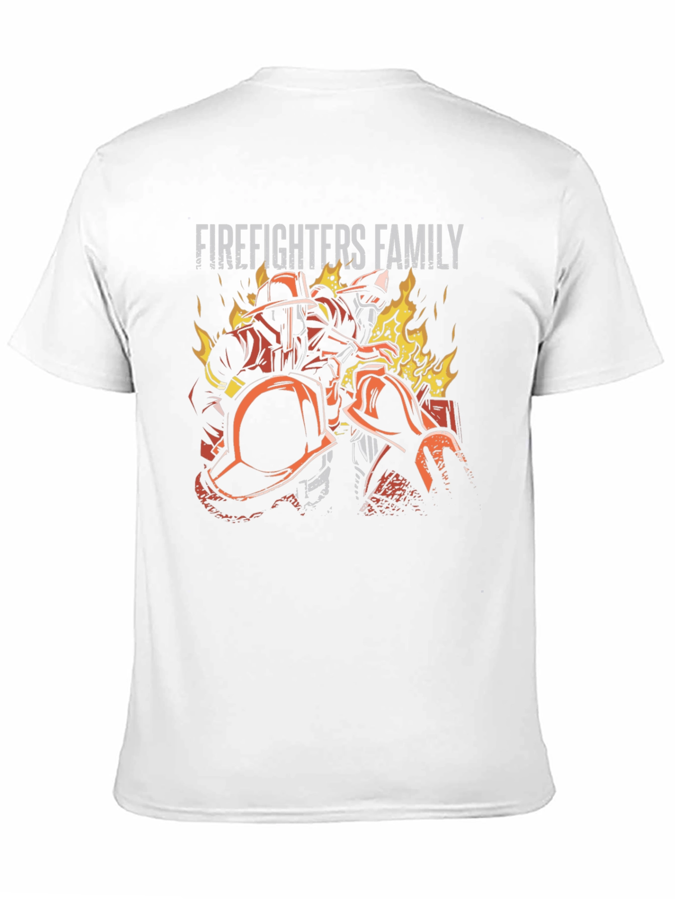 Firefighters Family Graphic Tee - Black Cotton T-Shirt