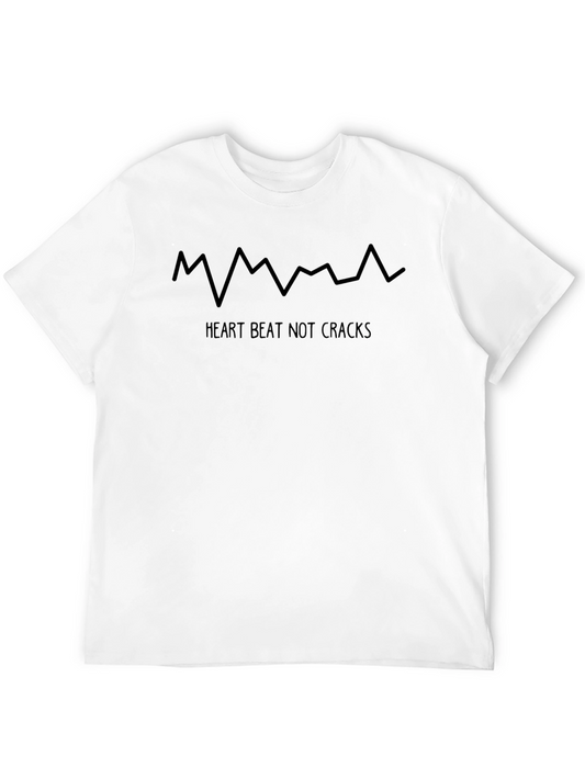 Heartbeat Not Cracks Graphic Tee - Black