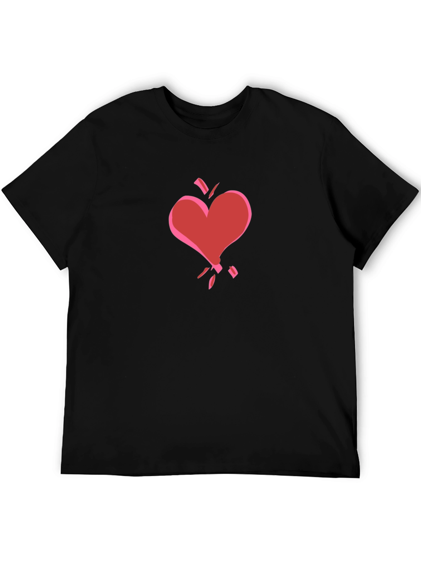 Broken Heart Graphic Tee - Black
