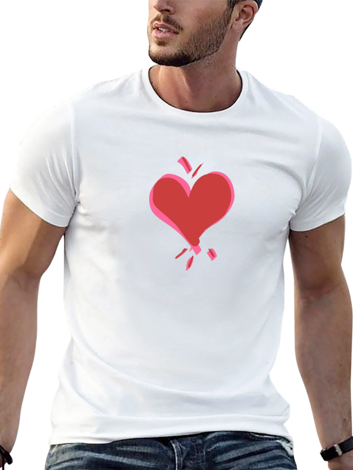 Broken Heart Graphic Tee - Black