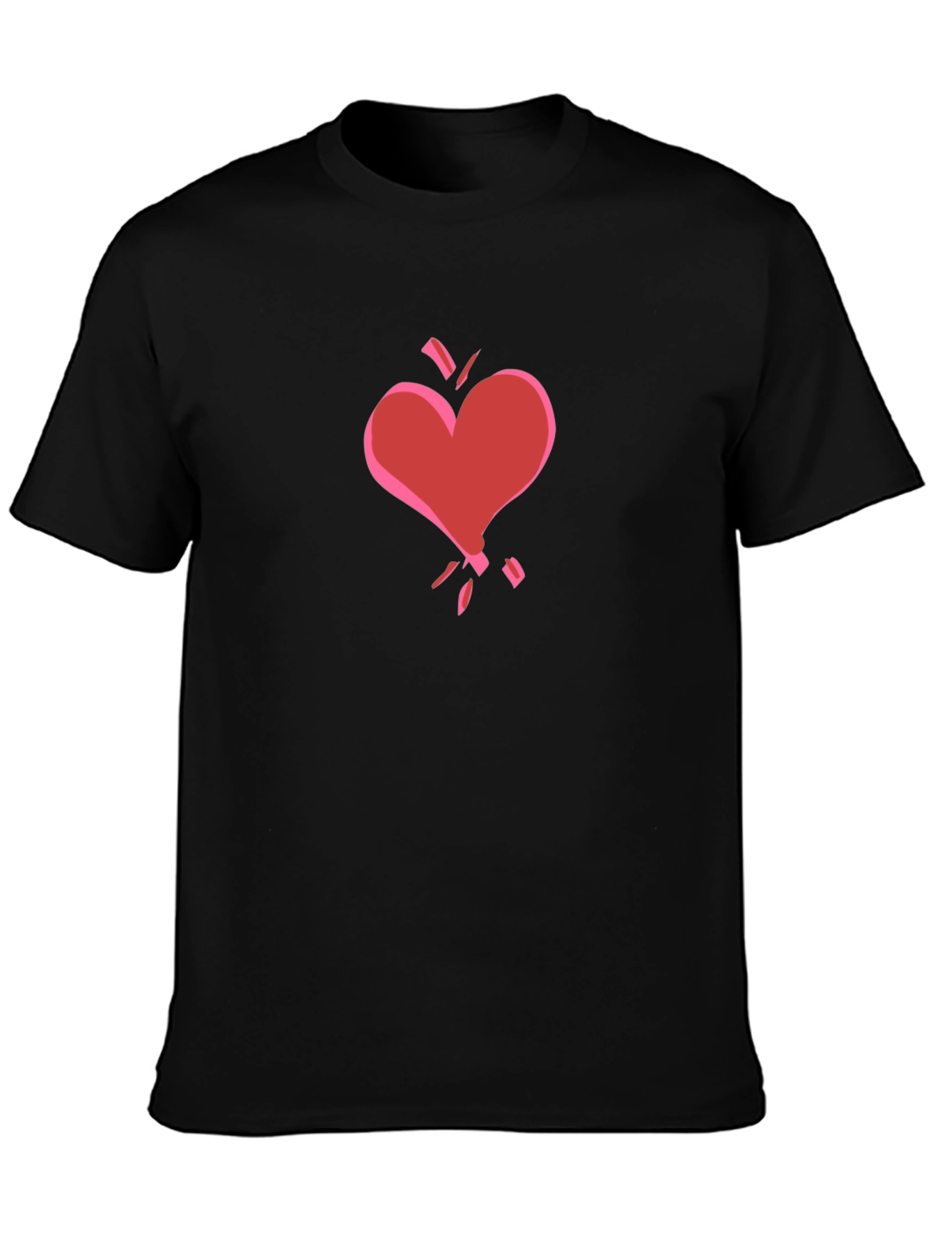 Broken Heart Graphic Tee - Black