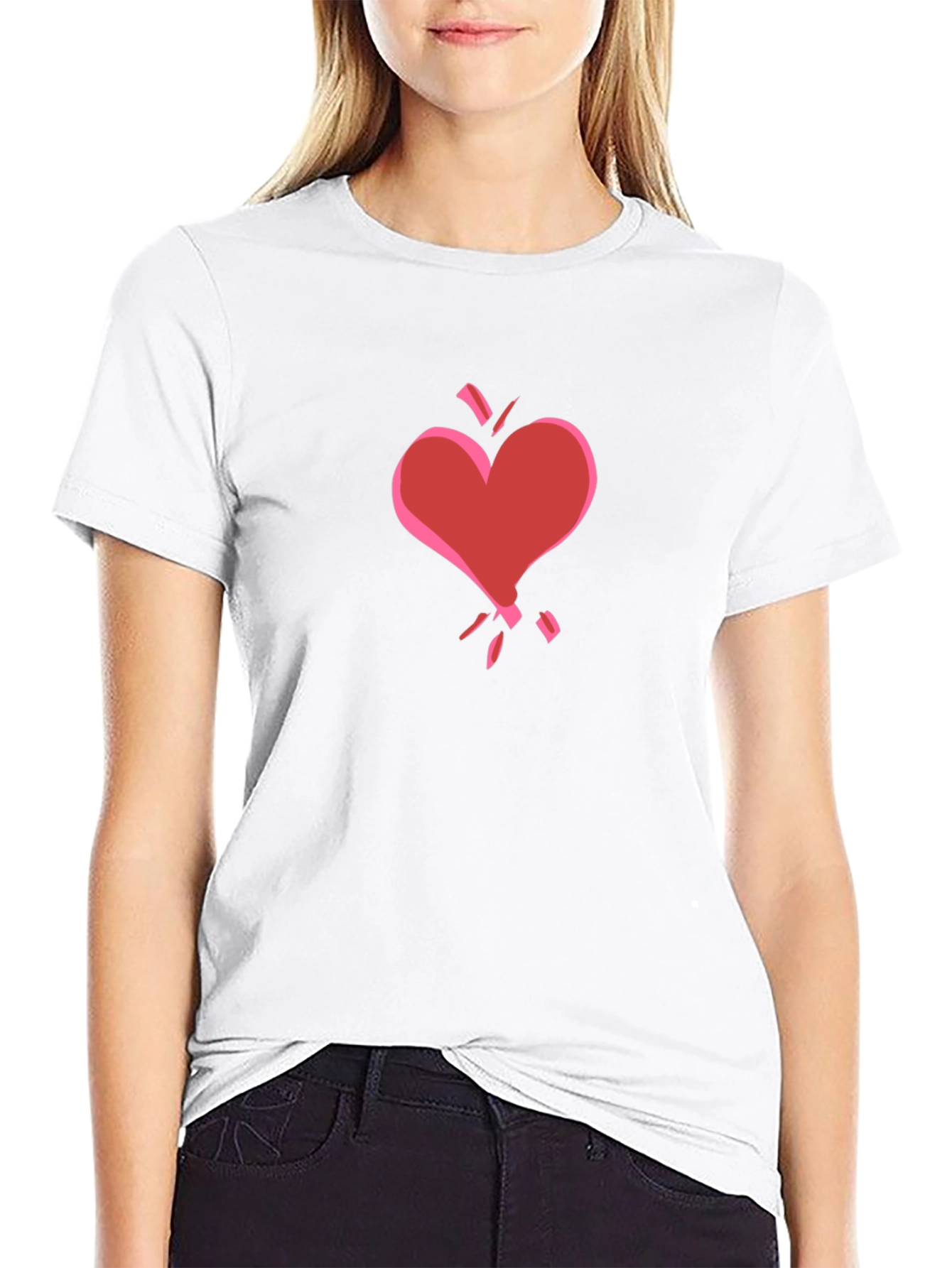 Broken Heart Graphic Tee - Black