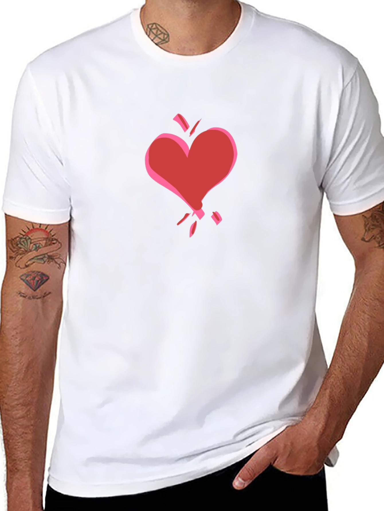 Broken Heart Graphic Tee - Black