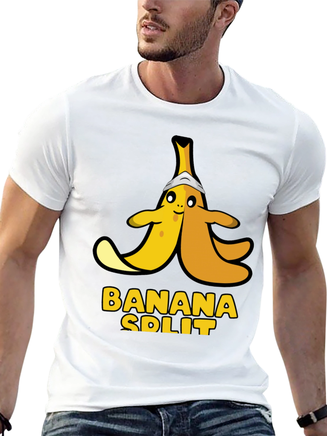 Banana Split Graphic Tee - Humorous Food Shirt