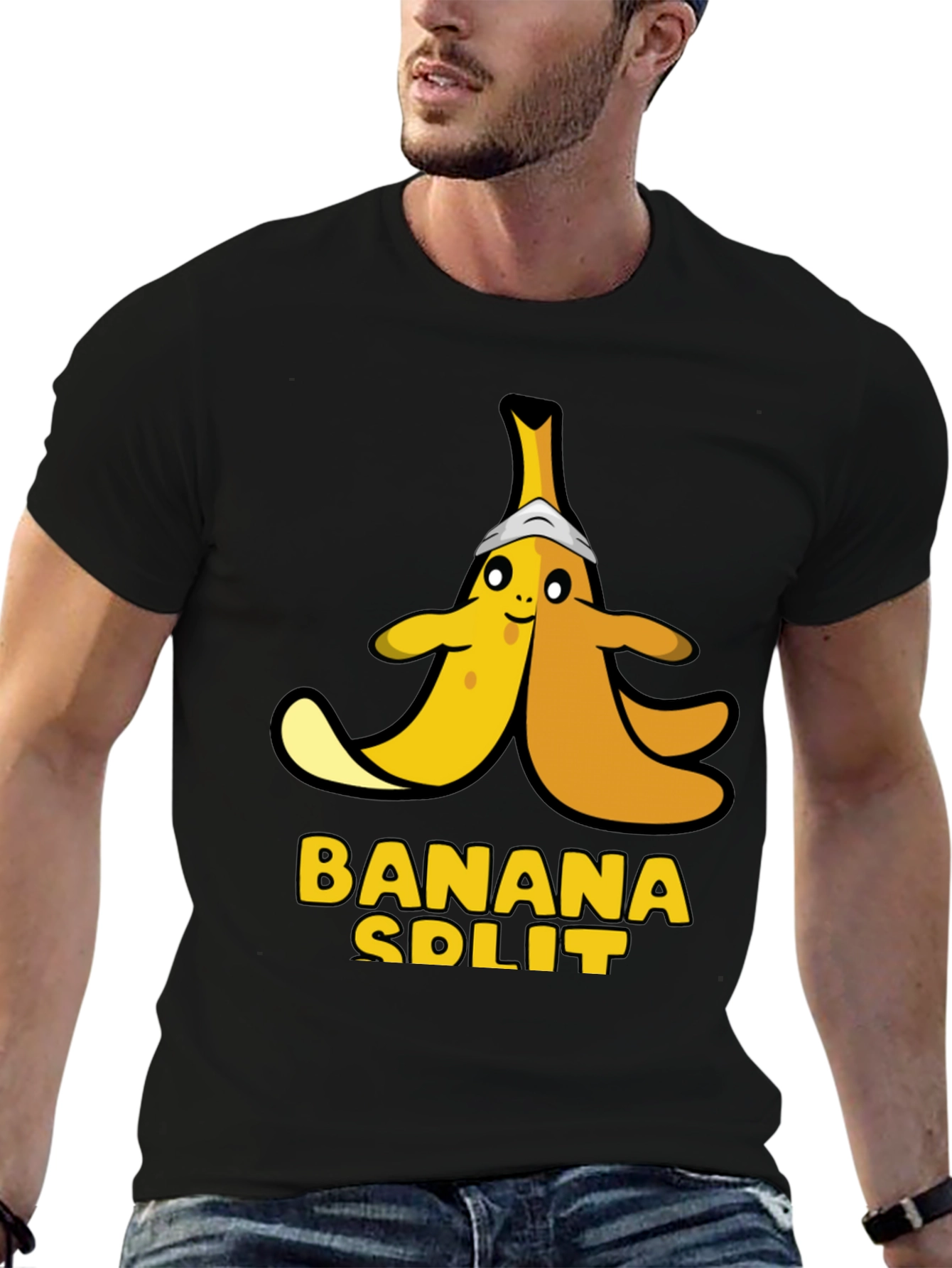 Banana Split Graphic Tee - Humorous Food Shirt