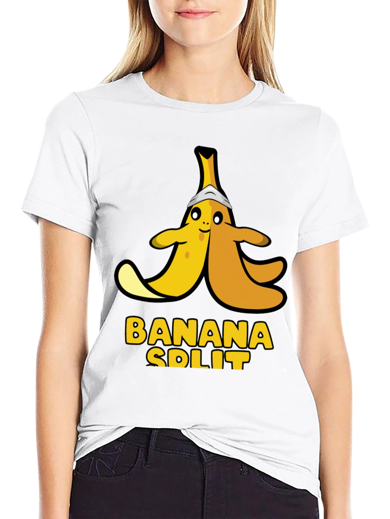 Banana Split Graphic Tee - Humorous Food Shirt