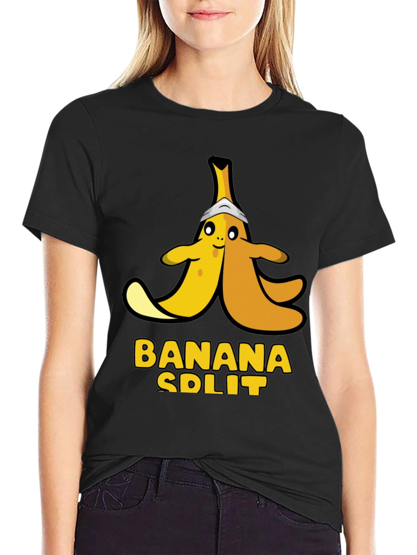 Banana Split Graphic Tee - Humorous Food Shirt