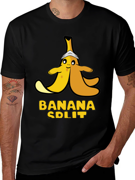 Banana Split Graphic Tee - Humorous Food Shirt
