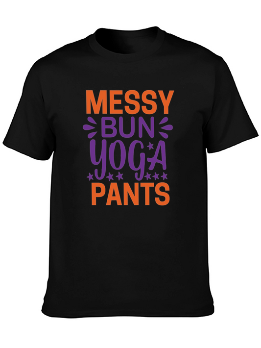 Messy Bun Yoga Pants T-Shirt