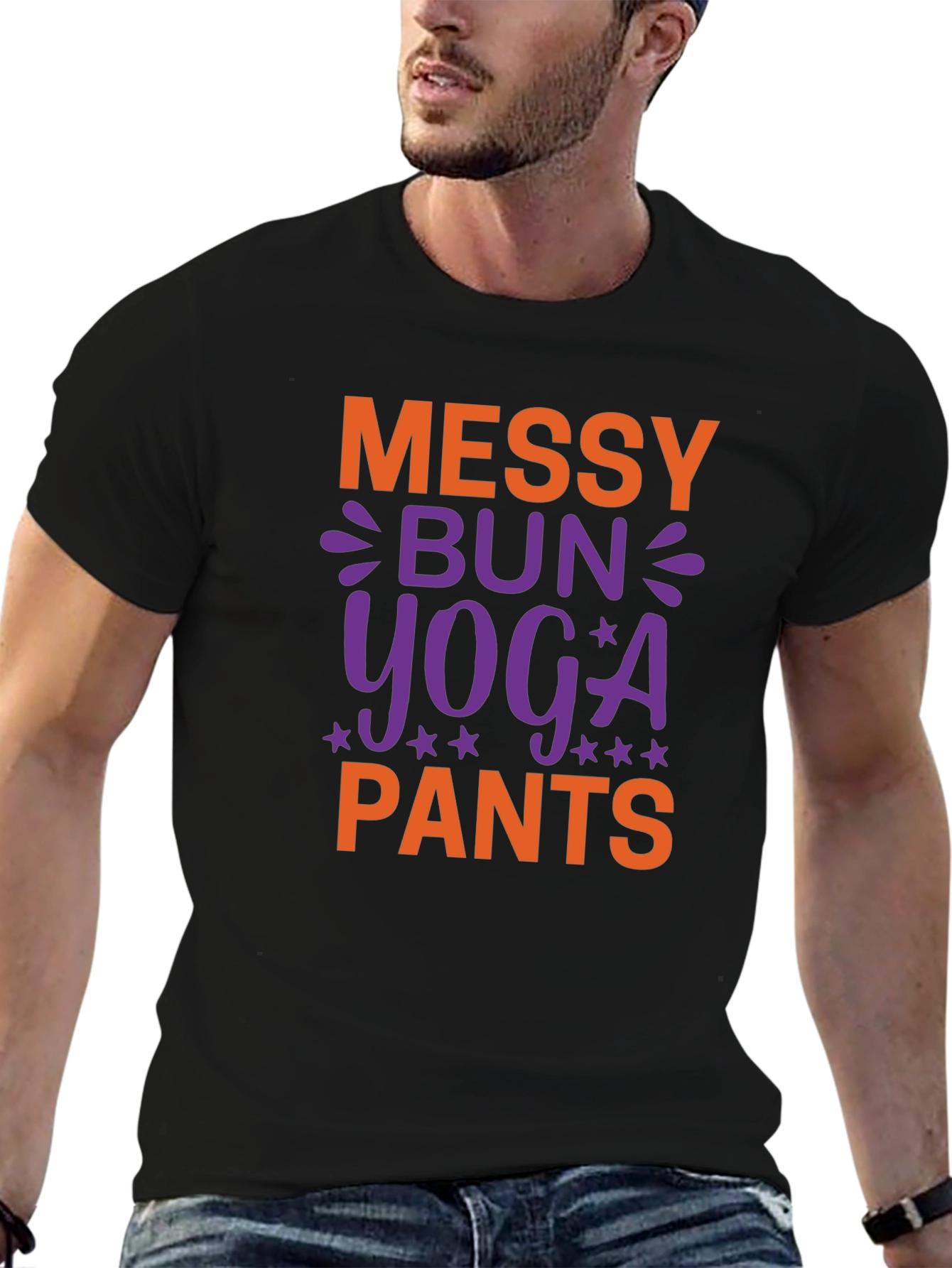 Messy Bun Yoga Pants T-Shirt