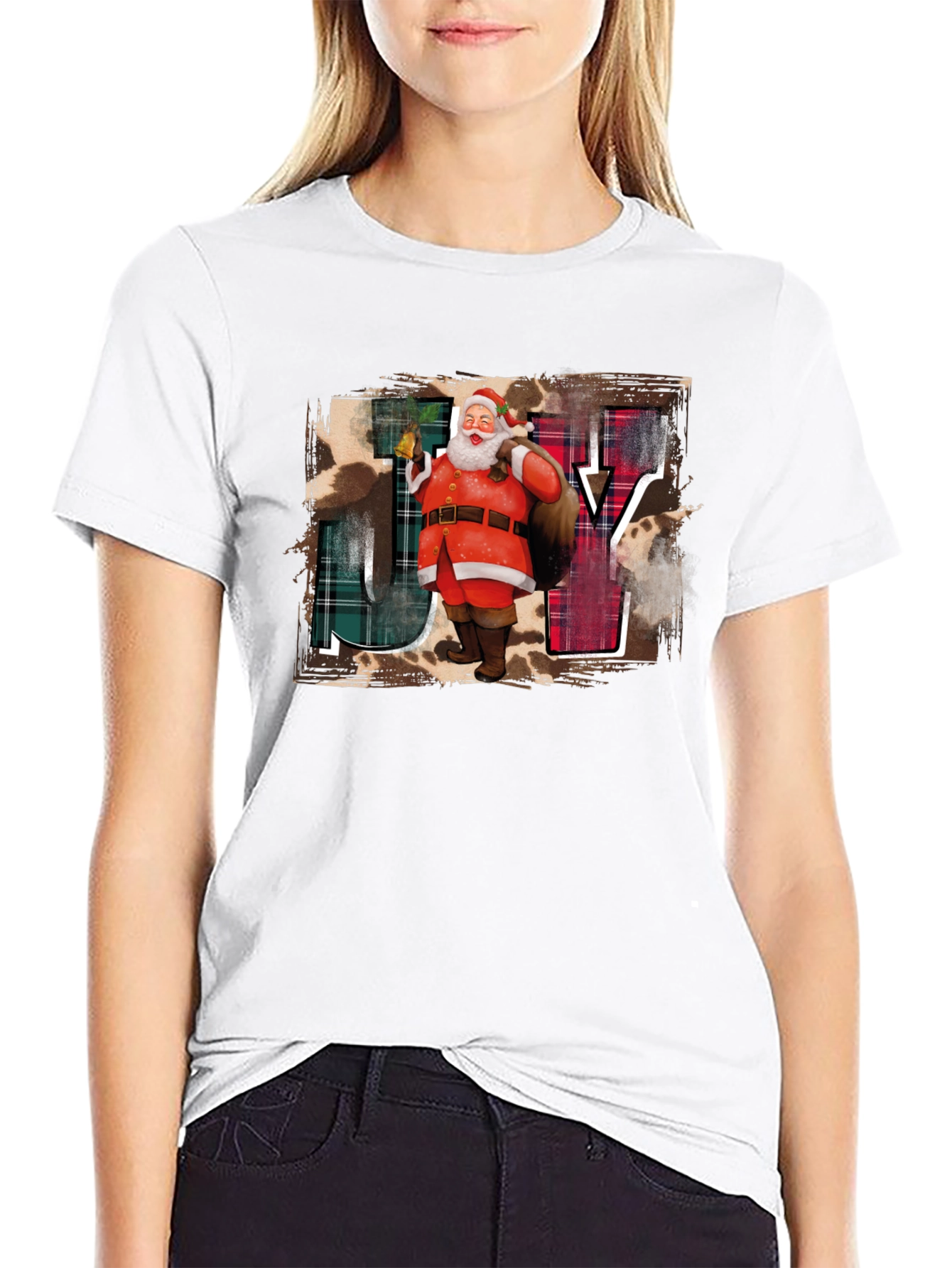 JOY Santa T-Shirt - Festive Holiday Apparel