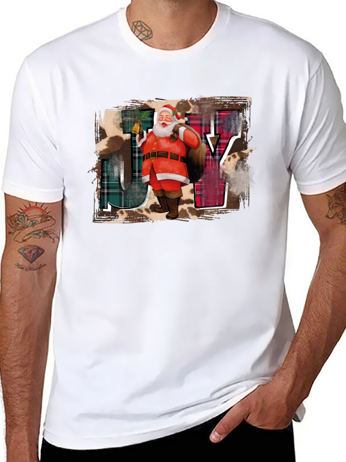 JOY Santa T-Shirt - Festive Holiday Apparel