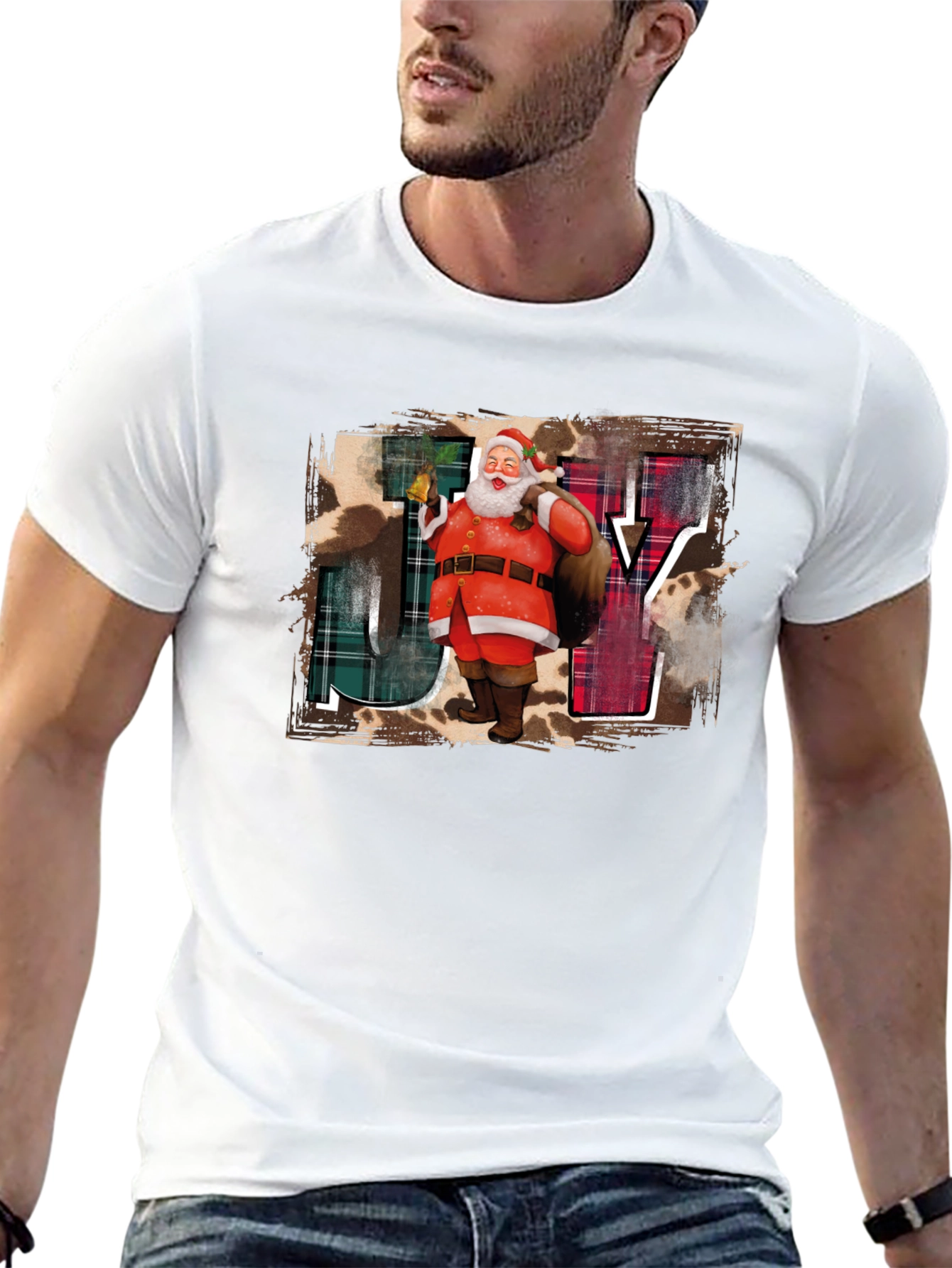 JOY Santa T-Shirt - Festive Holiday Apparel