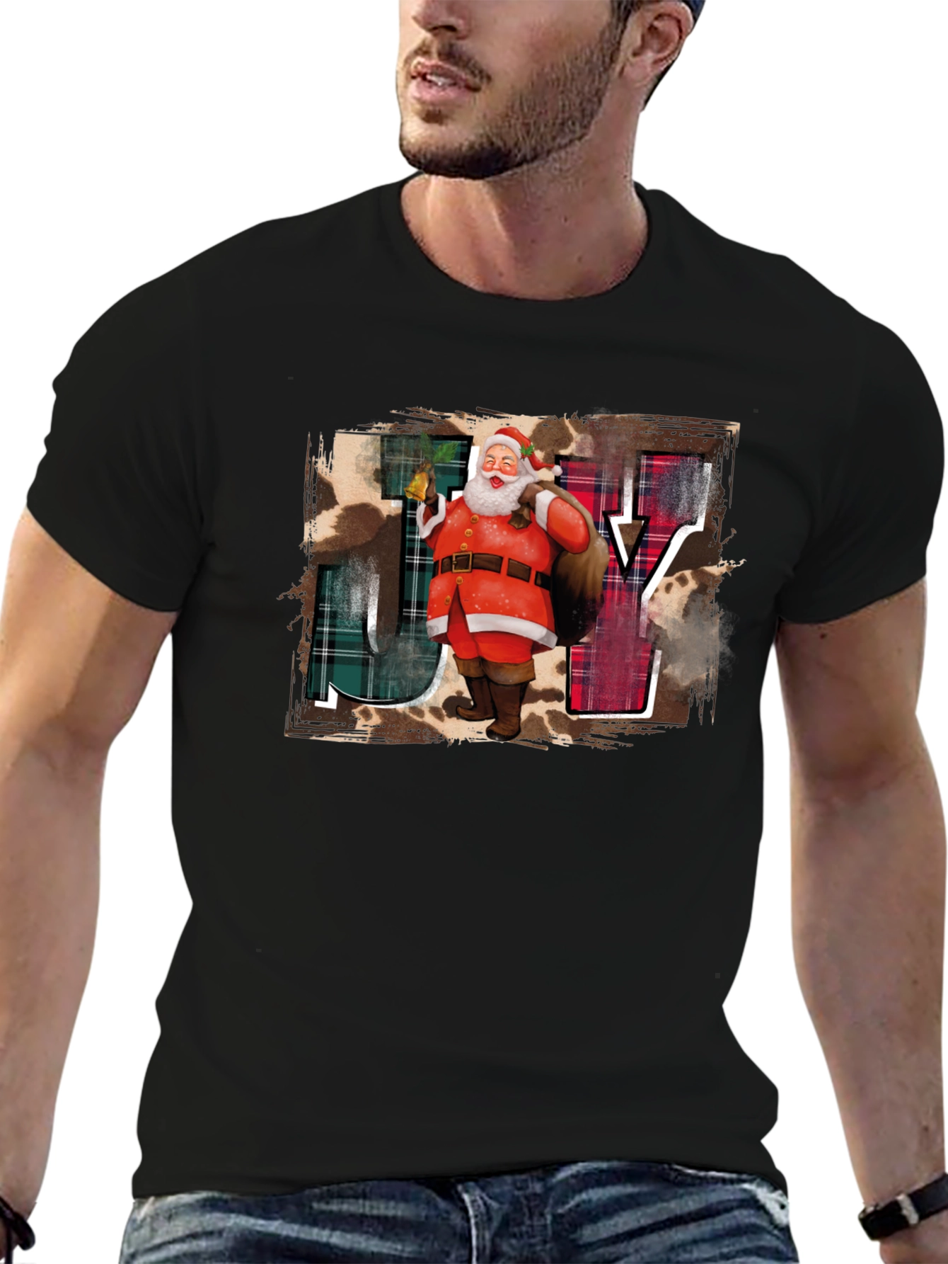 JOY Santa T-Shirt - Festive Holiday Apparel