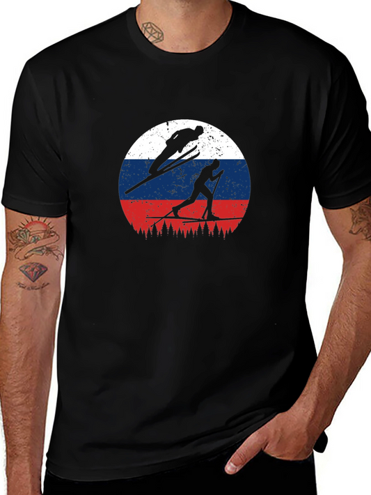 Retro Russia Ski T-Shirt