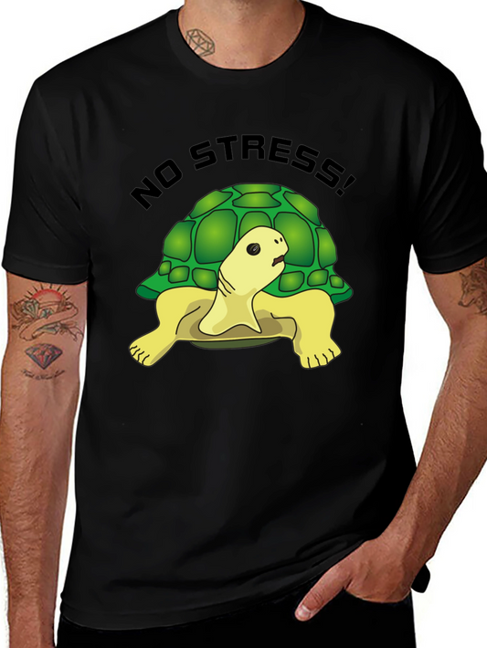 No Stress Turtle Graphic Tee - Relaxed Fit