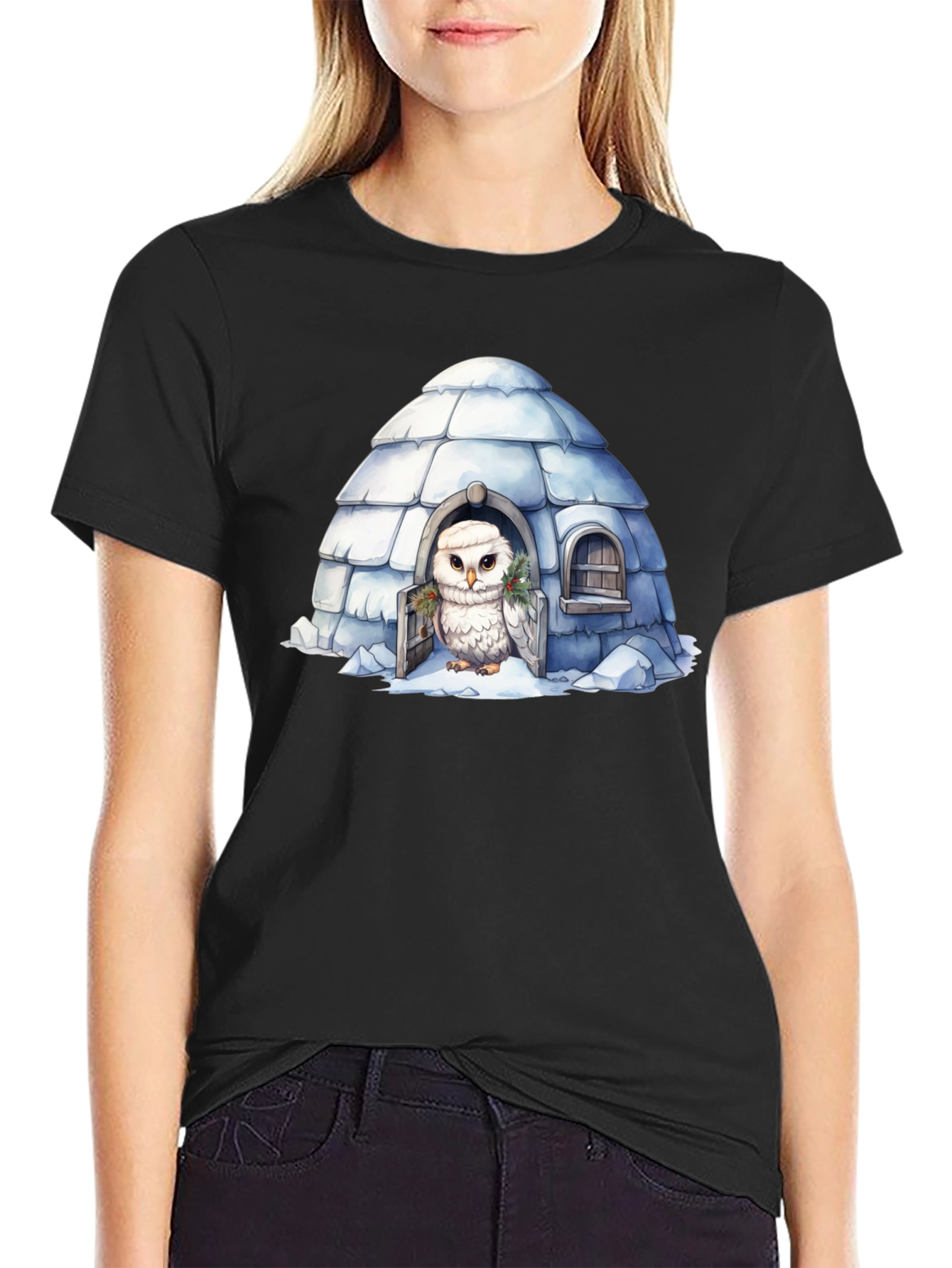 Igloo Owl Graphic Tee - Unique Design