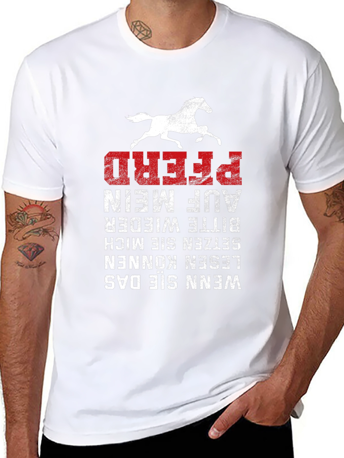 Funny German Horse T-Shirt - Pferd Auf Mein