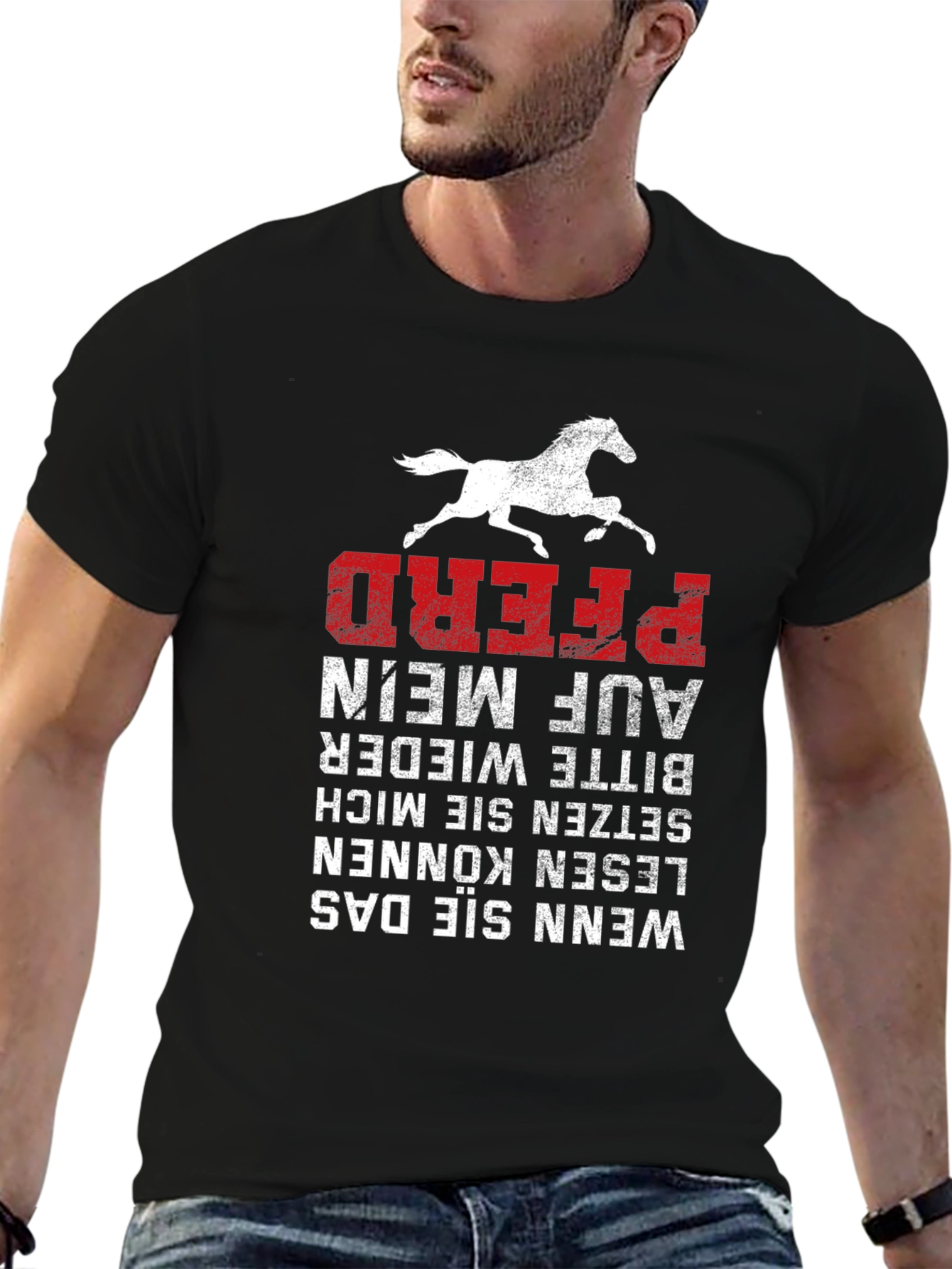 Funny German Horse T-Shirt - Pferd Auf Mein