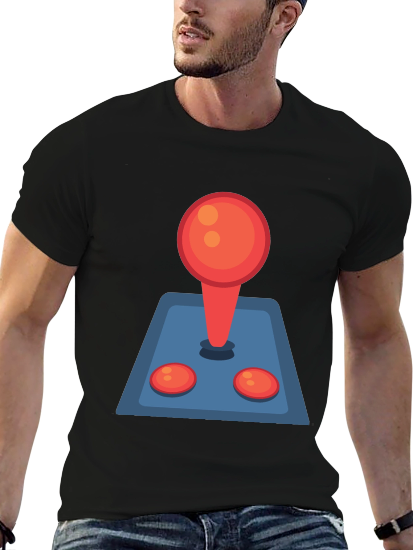 Retro Arcade Gamer T-Shirt - Classic Joystick Design