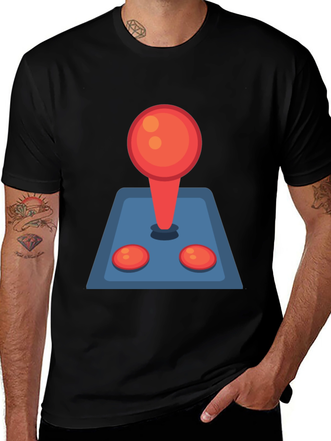 Retro Arcade Gamer T-Shirt - Classic Joystick Design