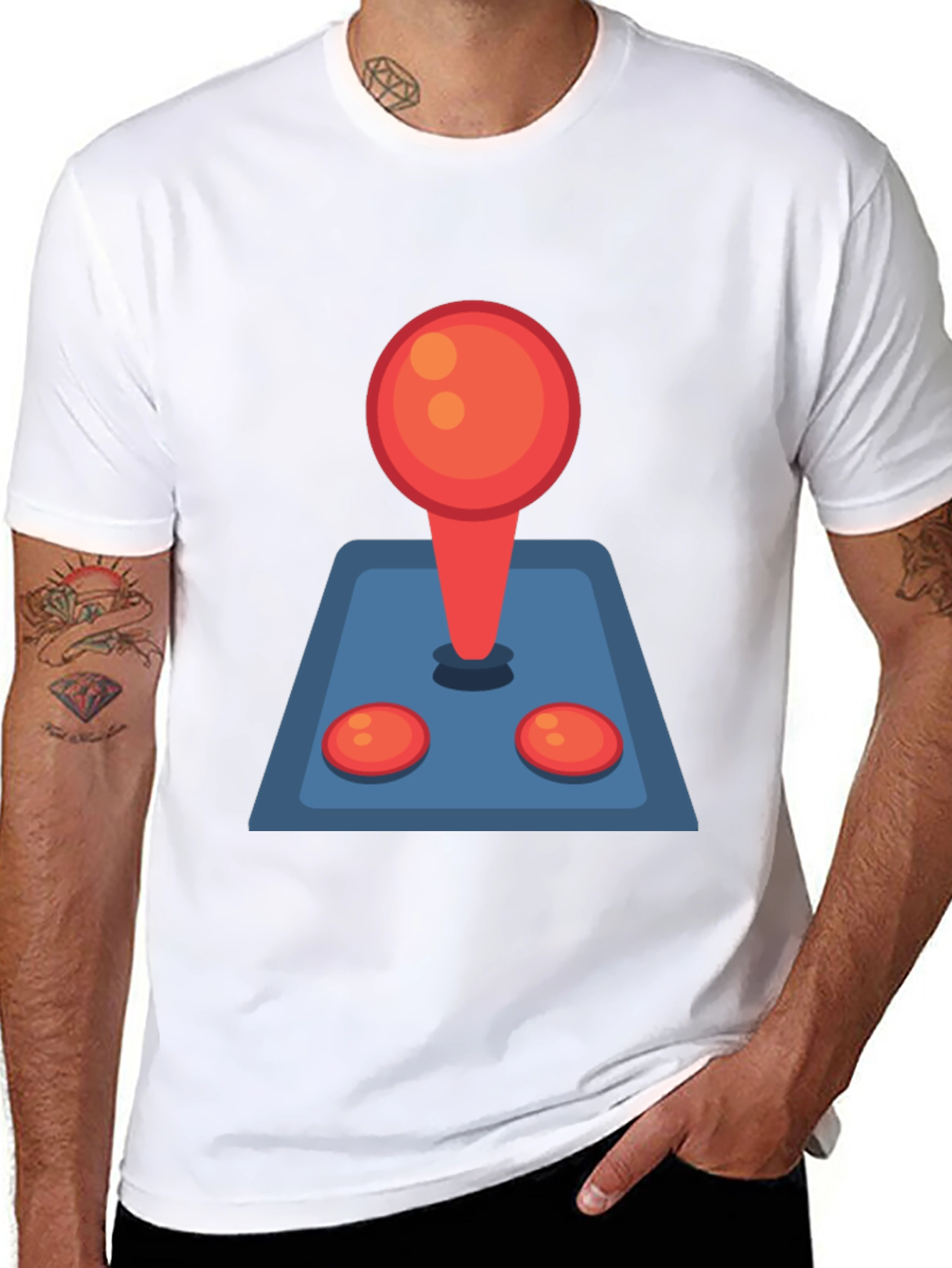 Retro Arcade Gamer T-Shirt - Classic Joystick Design