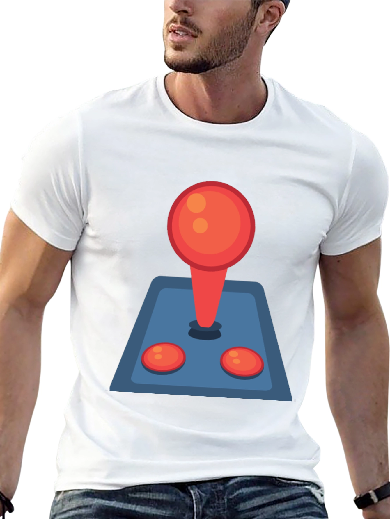 Retro Arcade Gamer T-Shirt - Classic Joystick Design