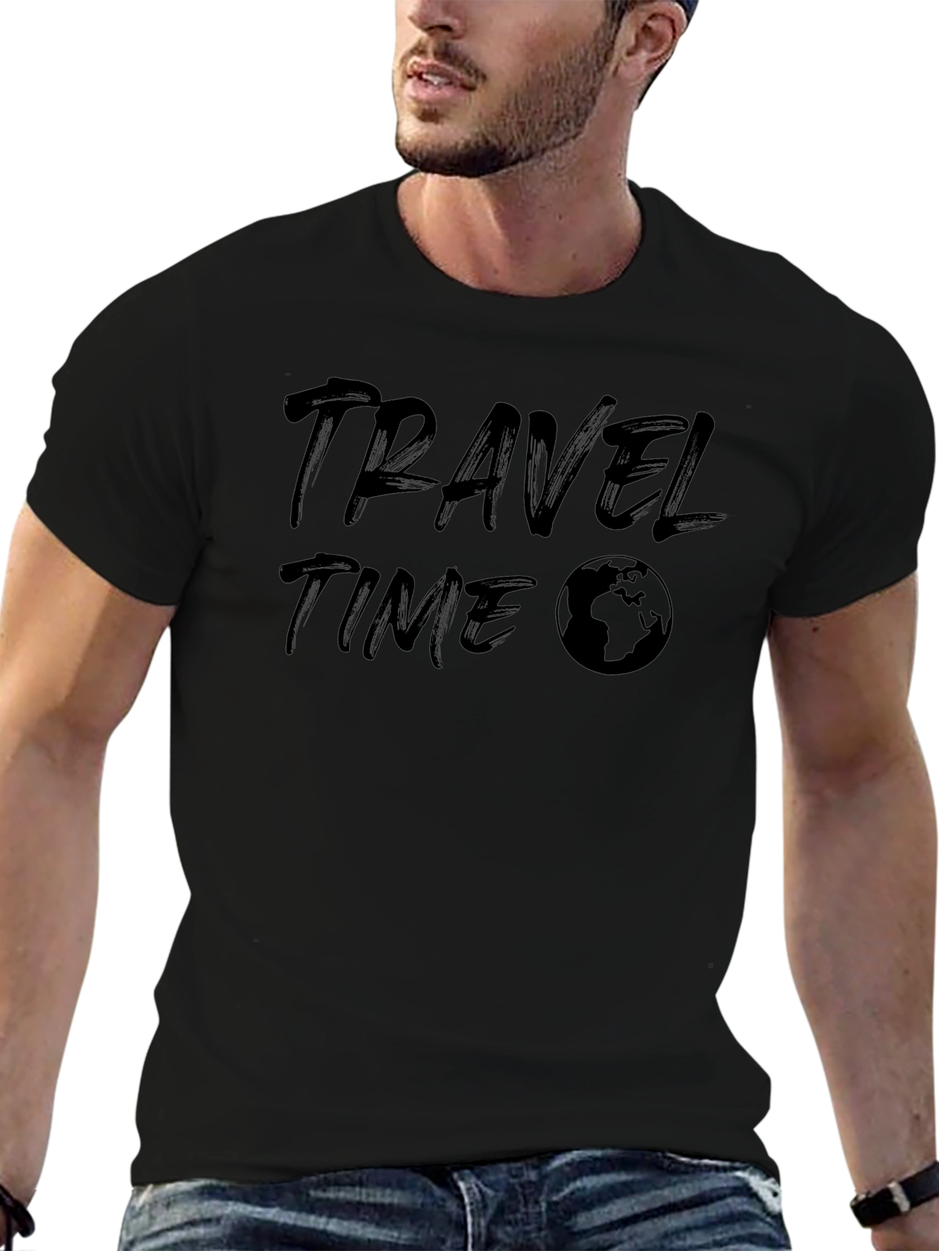 Travel Time Globe Graphic T-Shirt