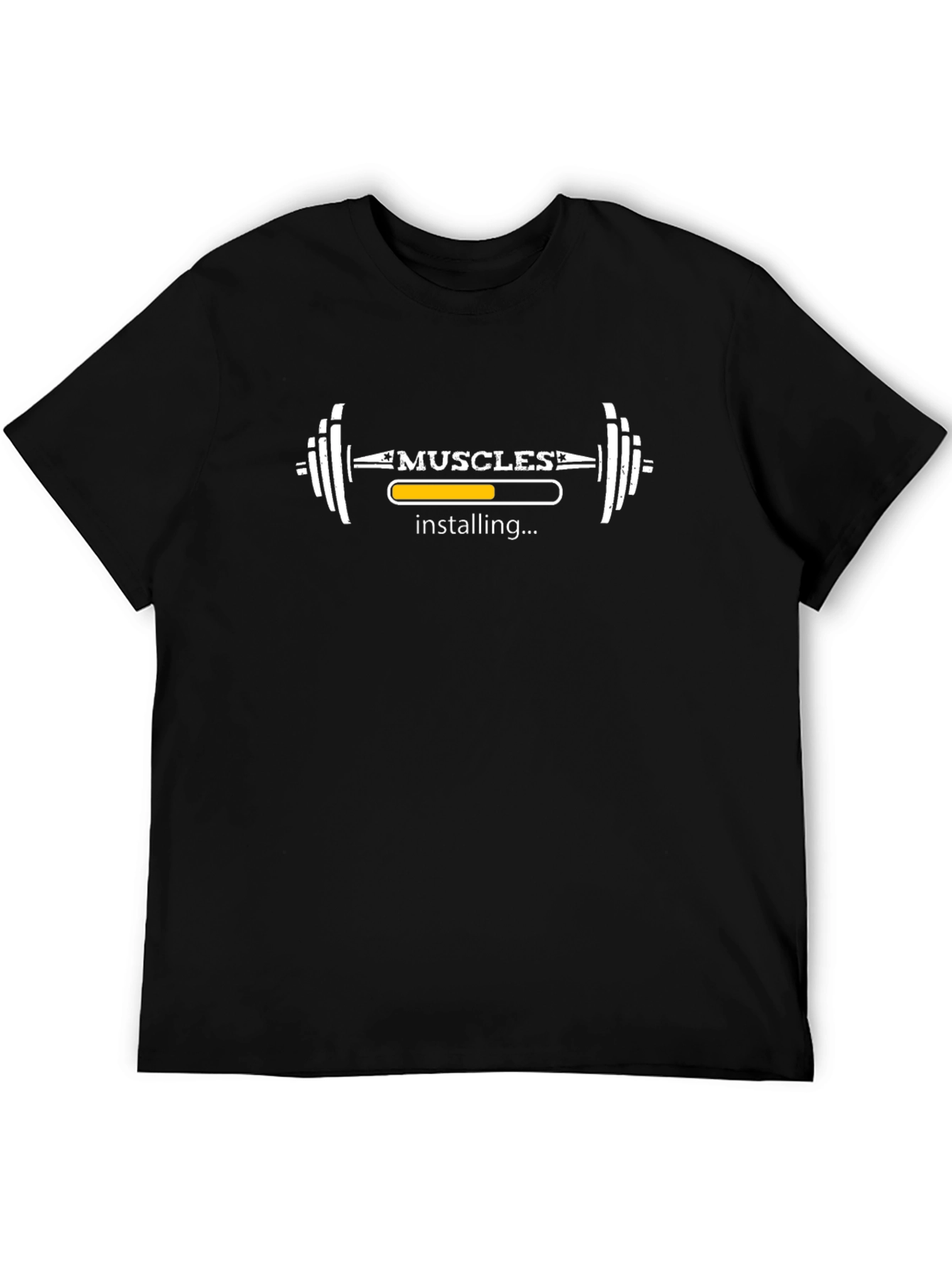 Muscles Installing Funny Gym Workout Black T-Shirt