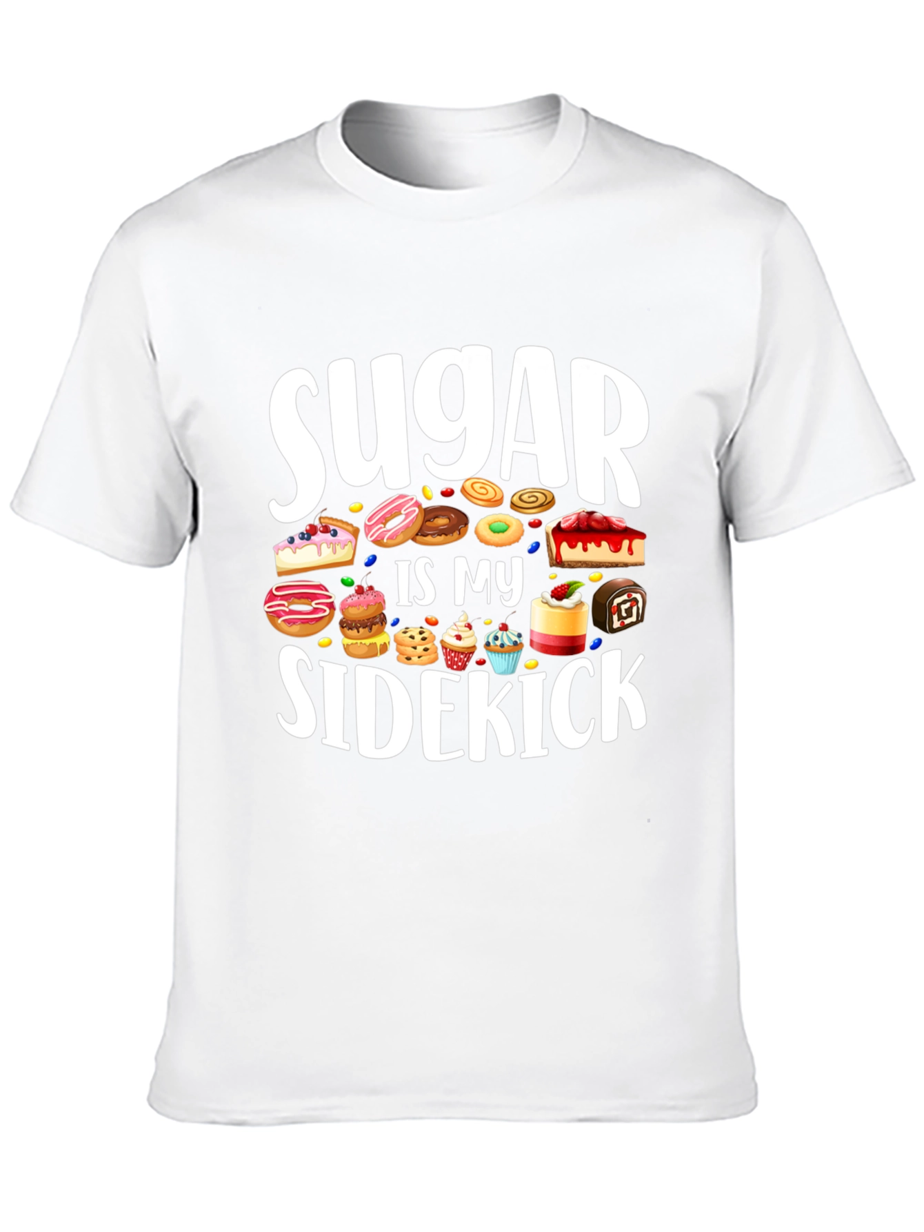Sugar Is My Sidekick Black T-Shirt