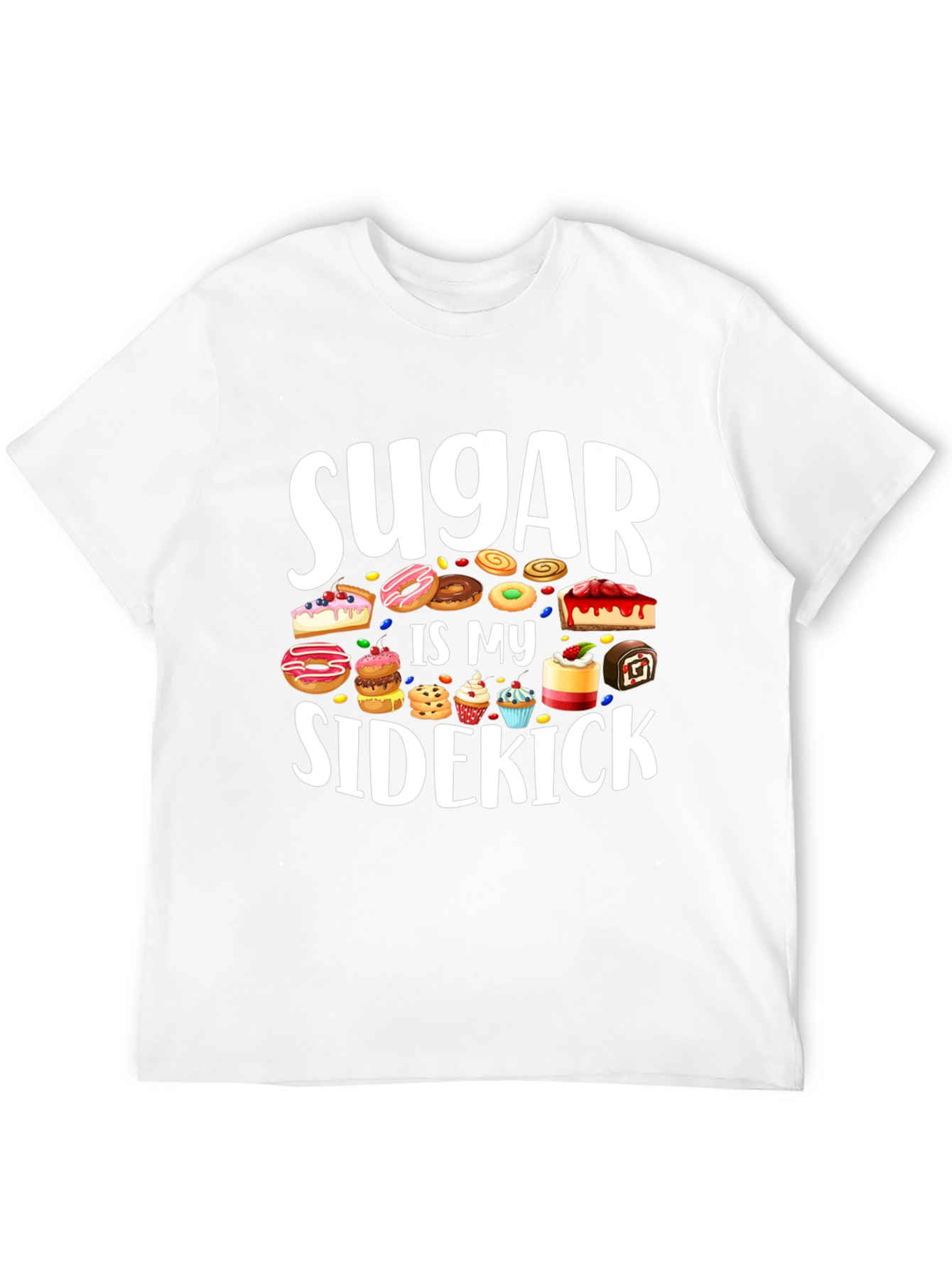 Sugar Is My Sidekick Black T-Shirt