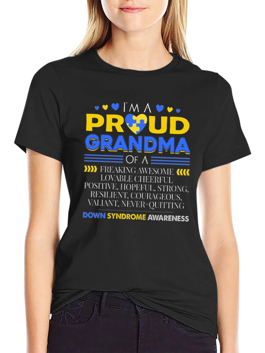 Proud Grandma Down Syndrome Awareness T-Shirt