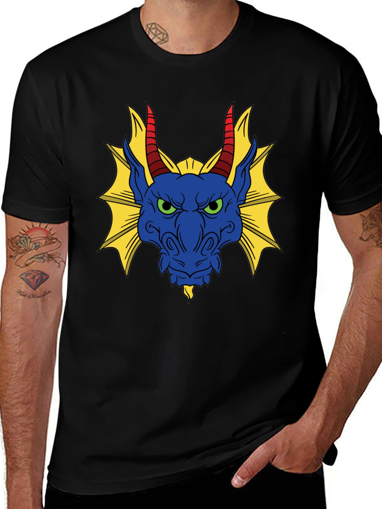 Dragon Graphic T-Shirt - Black