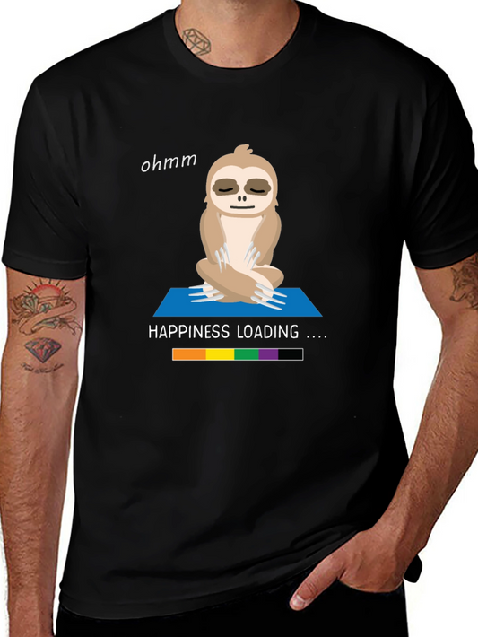 Yoga Sloth T-Shirt - Happiness Loading Graphic Tee