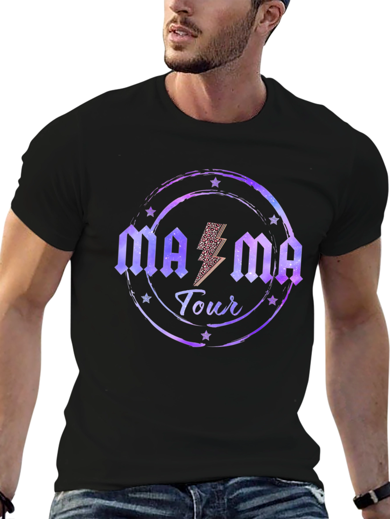 Mama Tour Black Graphic T-Shirt