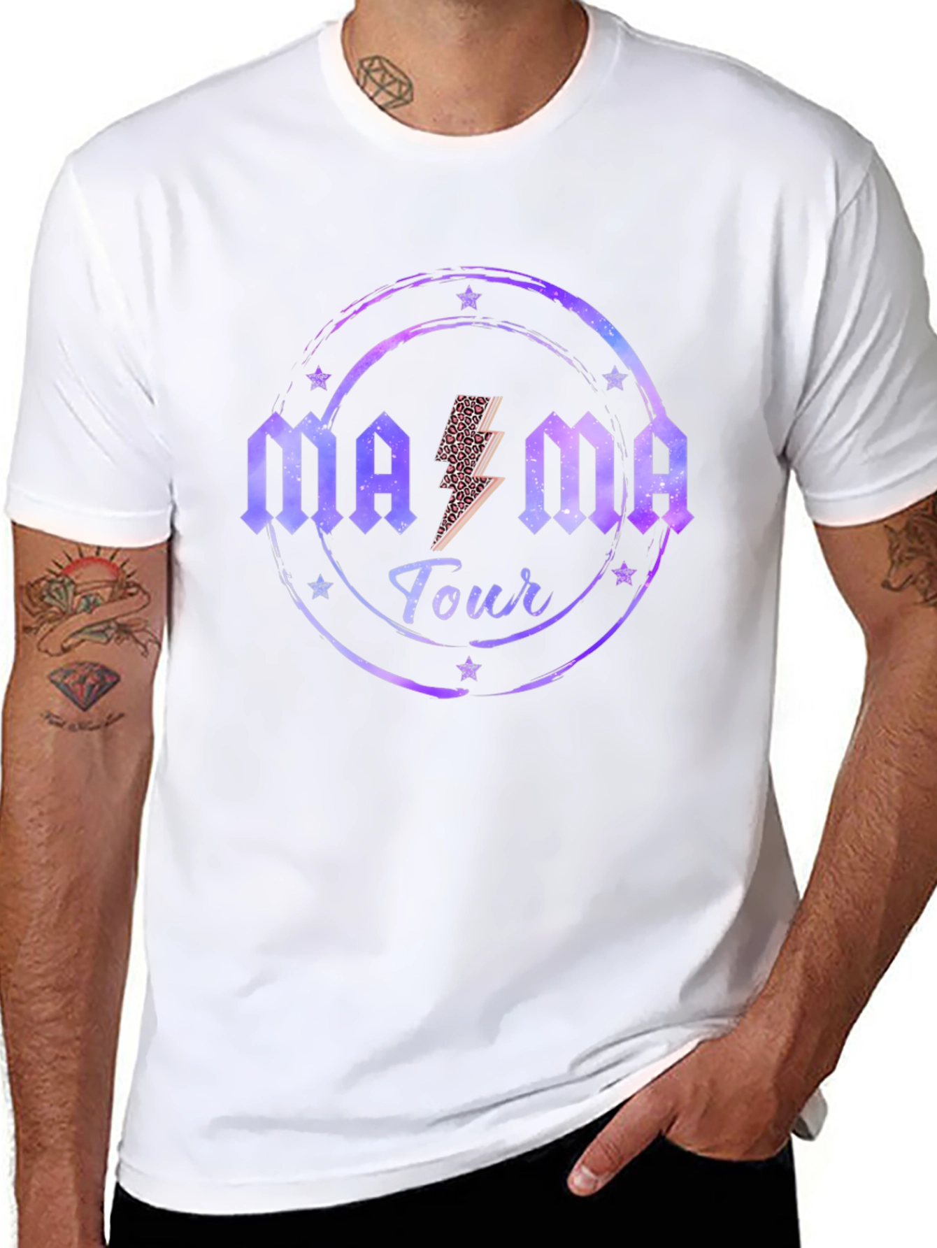 Mama Tour Black Graphic T-Shirt