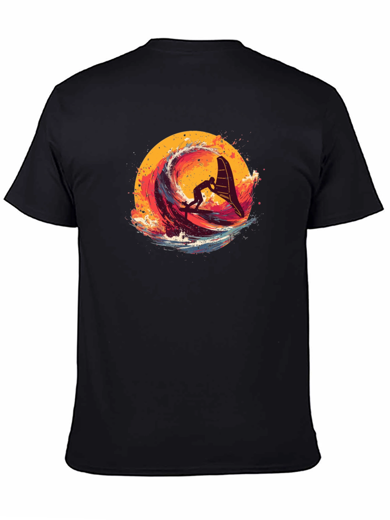 Wave Surfer Graphic Tee - Black