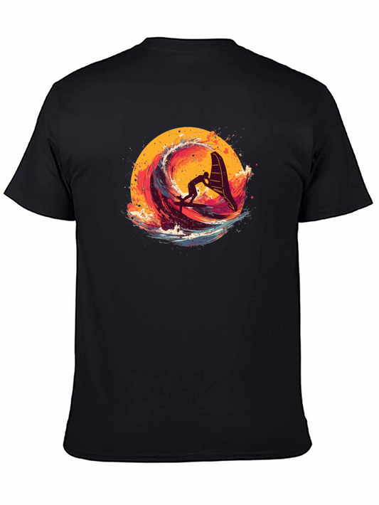 Wave Surfer Graphic Tee - Black