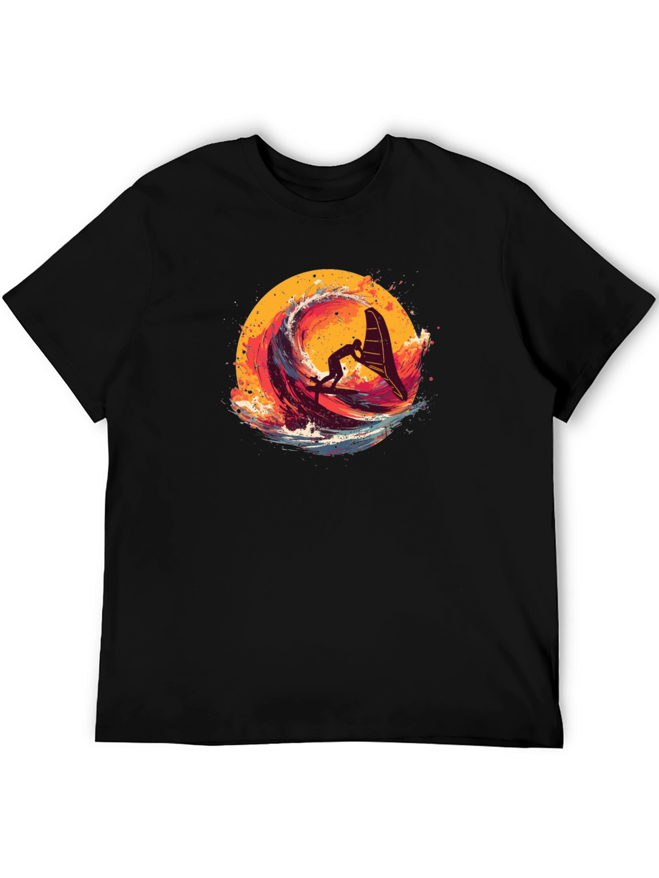 Wave Surfer Graphic Tee - Black