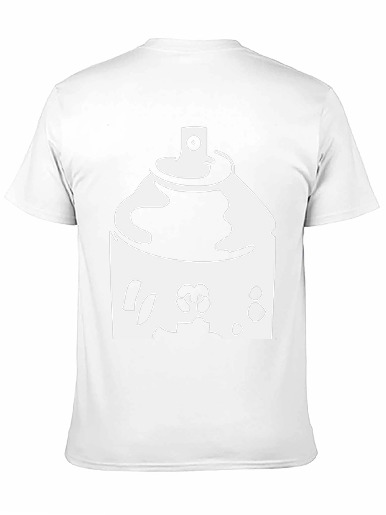 Spray Paint Graphic Tee - Black Cotton Shirt