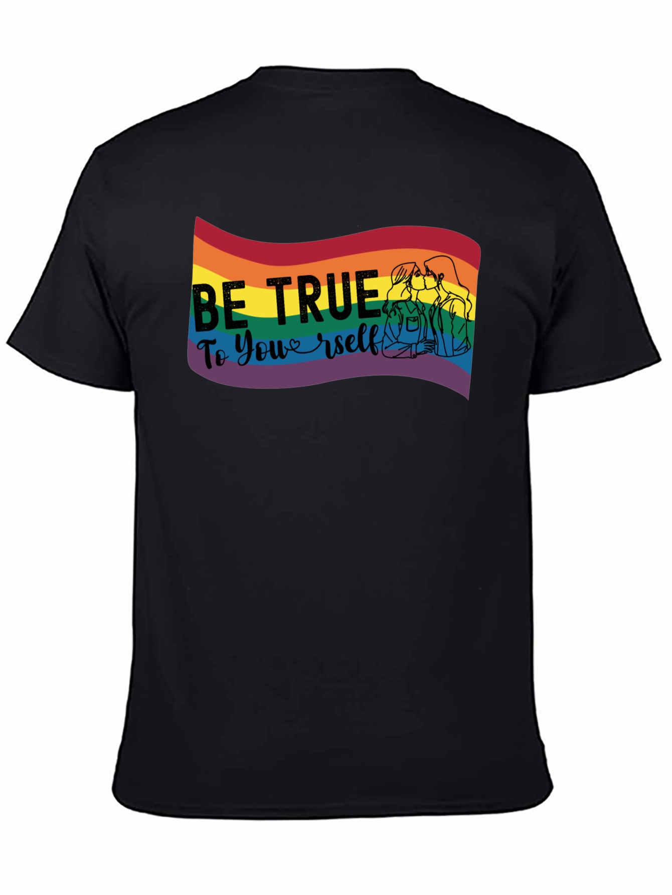 Be True Yourself Black LGBTQ Pride T-Shirt