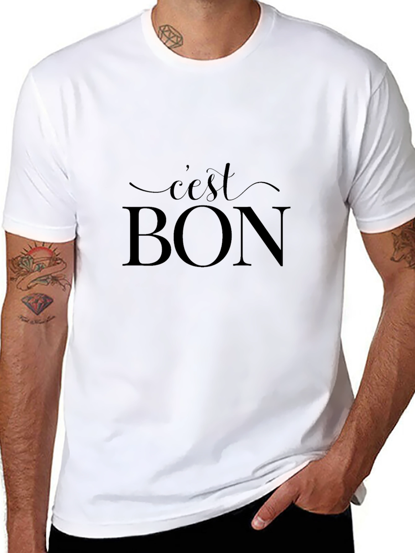 Cest Bon Graphic Tee - Stylish French Slogan T-Shirt