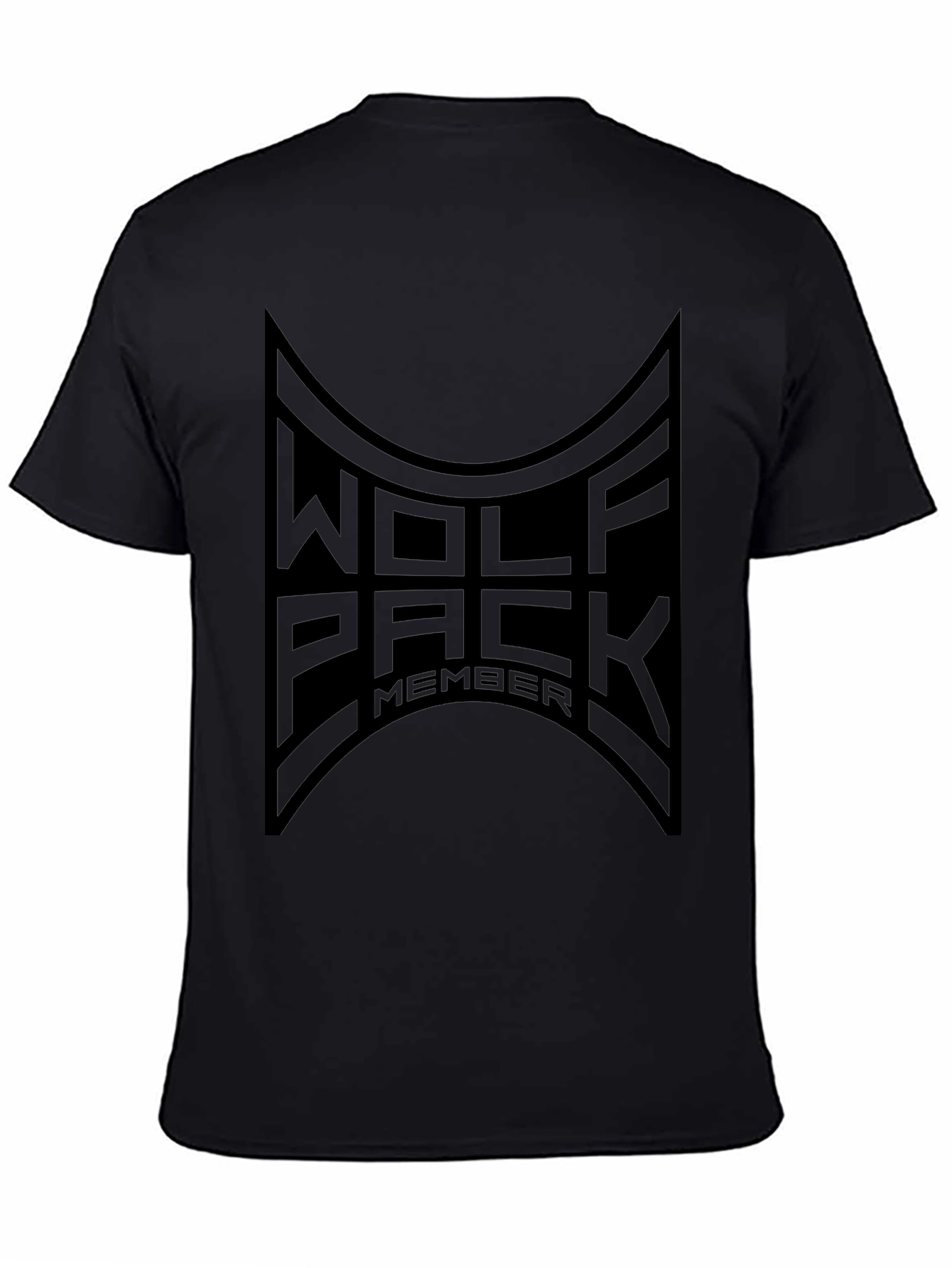 Wolf Pack Member Black Graphic Tee
