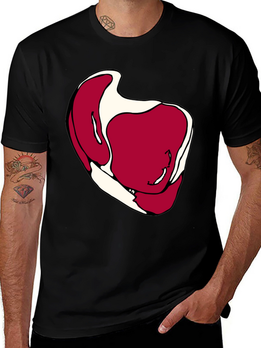 Steak Graphic Black T-Shirt - Novelty Foodie Tee