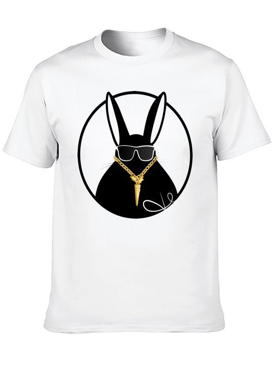 Gangster Rabbit T-Shirt - Black Crew Neck Tee